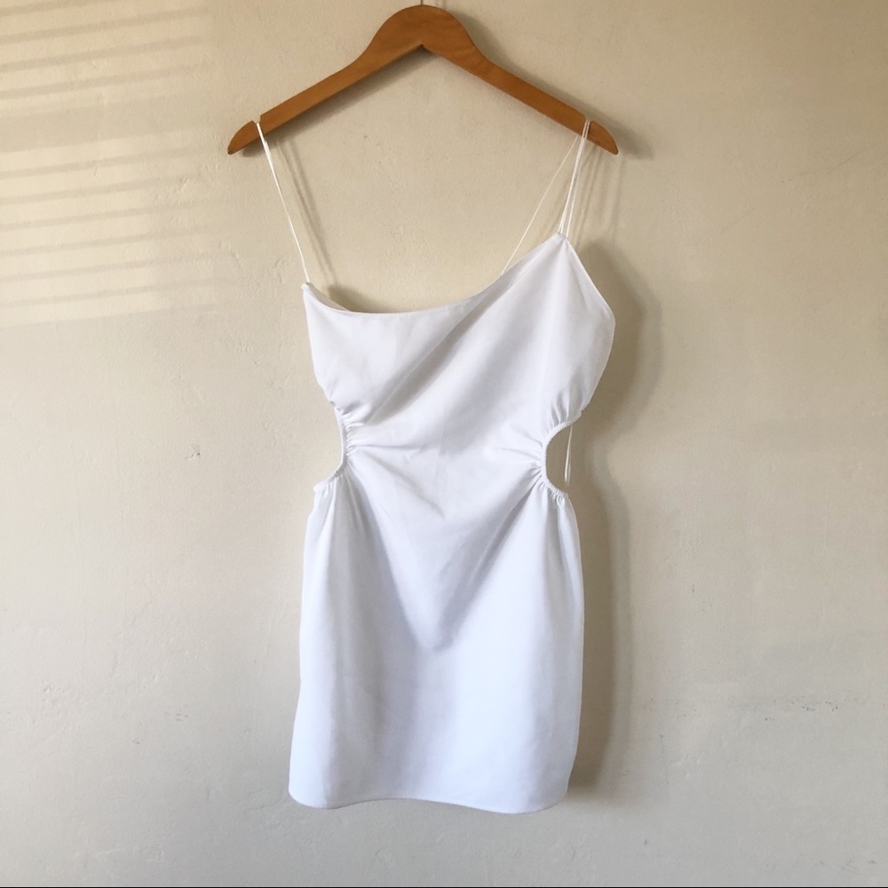 NWT Zara White Linen Mini Dress - Picture 5 of 9